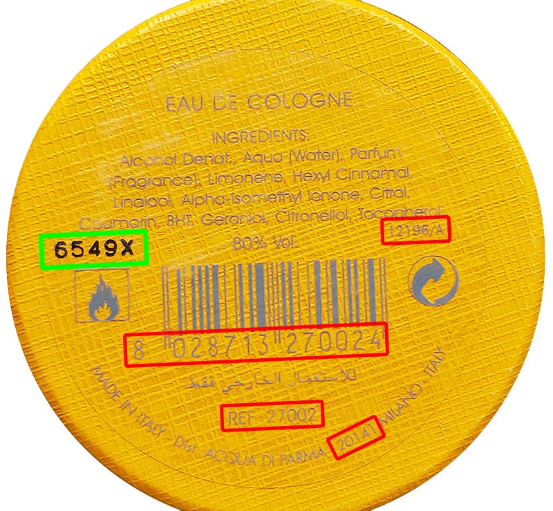 Косметика производителя Acqua Di Parma srl c/o LVMH S.p.A. и бренда Acqua Di Parma