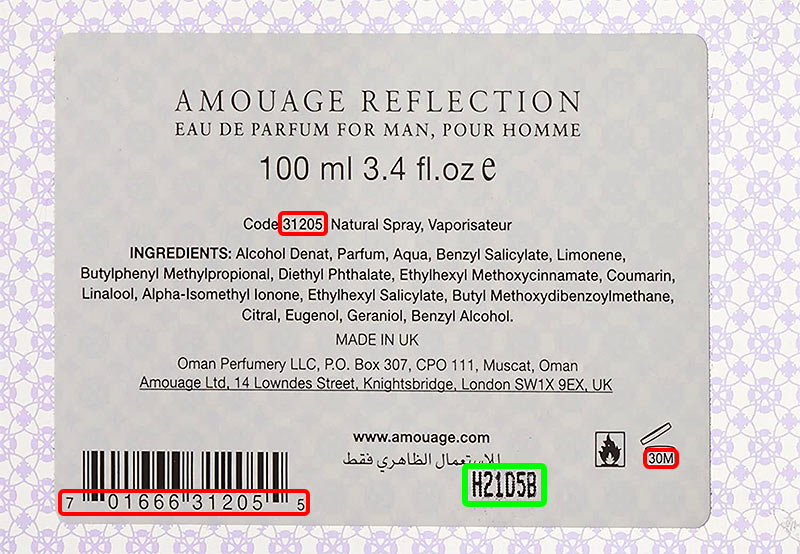 Косметика производителя Amouage Ltd. и бренда Amouage