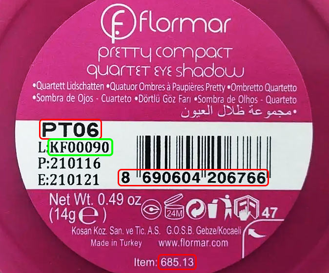 Косметика производителя Kosan Kozmetİk Pazarlama Ve Tİcaret A.Ş. и бренда Flormar