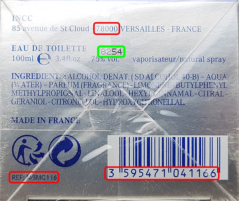 Косметика производителя INCC Parfums и бренда Mercedes-Benz