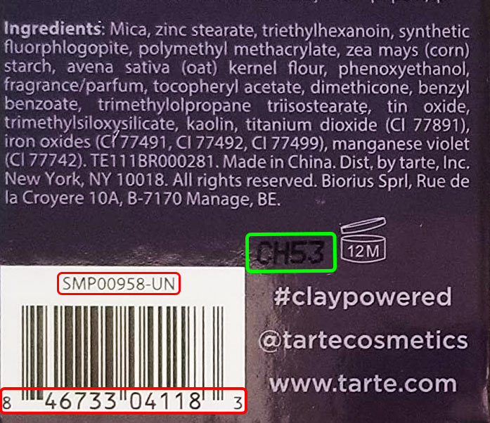 Косметика производителя Tarte, Inc. и бренда Tarte